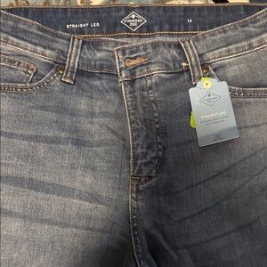 St. John's Bay Women's Straight Leg Blue Jeans